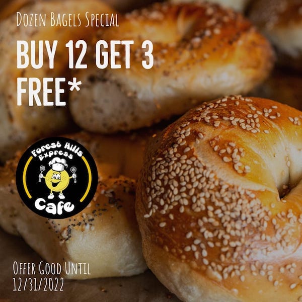 Forest Hills Express Cafe Bagel Special Promotion